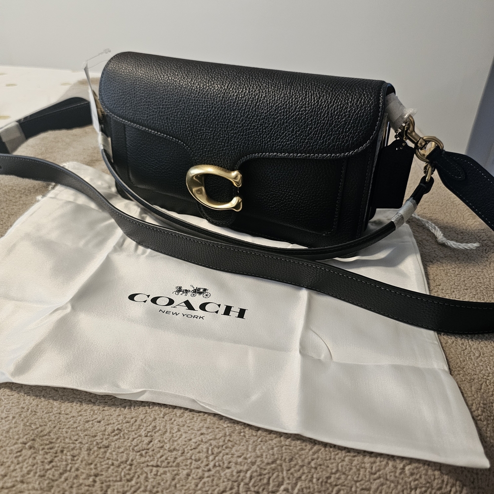 Coach Black Crossbody Bag with Gold Accent - Picture 1 of 3